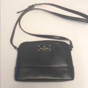 Black leather kate spade purse